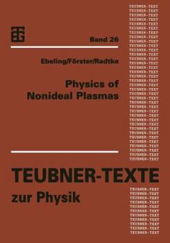 Paperback Physics of Nonideal Plasmas [German] Book