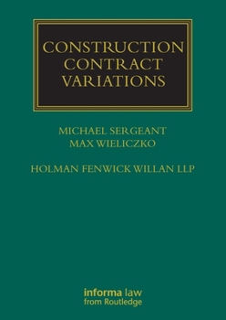 Paperback Construction Contract Variations Book