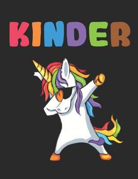 Paperback Kinder: Unicorn Face 7.44 X 9.69 100 Pages 50 Sheets Composition Notebook College Ruled Book