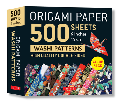 Misc. Origami Paper 500 Sheets Japanese Washi Patterns 6 (15 CM): Double-Sided Origami Sheets with 12 Different Designs (Instructions for 6 Projects Include Book