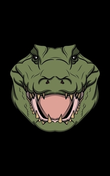 Notebook: Crocodile Alligator Head Illustration - 100 Dot Grid Pages - Soft Cover - Small Size - 5 x 8 inch