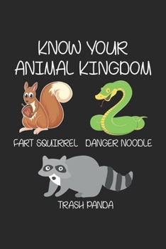 Know your Animal Kingdom: Lustige Tierwelt Stinktier Waschbär Schlange Wortspiel Notizbuch liniert DIN A5 - 120 Seiten für Notizen, Zeichnungen, Formeln | Organizer Schreibheft Planer Tagebuch