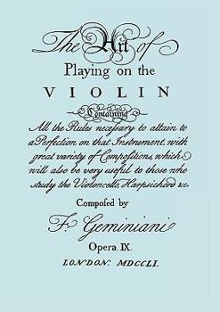 Paperback The Art of Playing on the Violin. [Facsimile of 1751 edition]. Book
