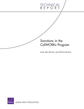 Paperback Sanctions in the CalWORKs Program Book