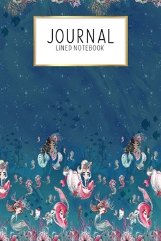 Journal Lined Notebook: Mermaid Christmas Ocean Adventure Holiday | Blank Lined Journal | Gratitude Journal | 6" x 9" 100 Pg |Motivational Quotes | Self-Care | Diary | Gift