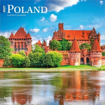 Poland | 2027 12 x 24 Inch (Hanging) Monthly Square Wall Calendar | Plastic-Free | BrownTrout | Europe Travel Warsaw