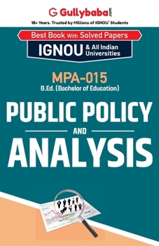 Paperback MPA-015 Public Policy and Analysis Book