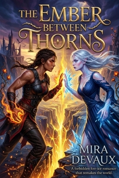Paperback The Ember Between Thorns: A forbidden fire-ice romance that remakes the world Book