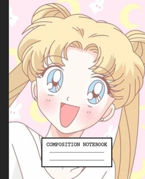 Notebook: Anime Japan Sailor Moon Soft Glossy Cover Graph Paper Pages Book 7.5 x 9.25 Inches 110 Pages