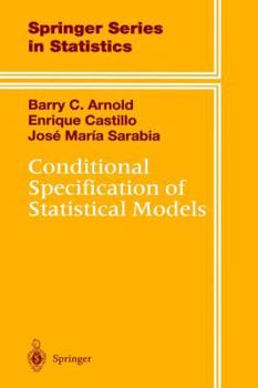 Hardcover Conditional Specification of Statistical Models Book