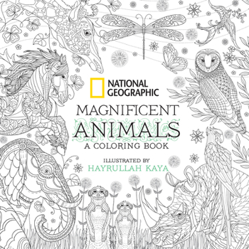 Paperback National Geographic Magnificent Animals: A Coloring Book