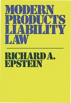 Hardcover Modern Products Liability Law Book