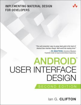 Paperback Android User Interface Design: Implementing Material Design for Developers Book