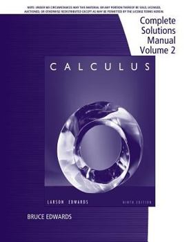 Paperback Complete Solutions Manual Volume 2 for Calculus Book