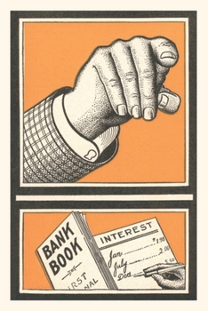 Paperback Vintage Journal Pointing Hand, Bank Book