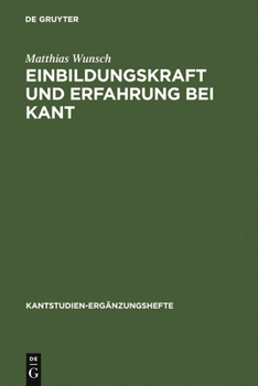 Hardcover Einbildungskraft und Erfahrung bei Kant [German] Book