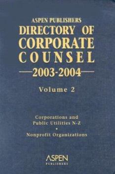 Hardcover Directory of Corporate Counsel (2-Volume Set) Book