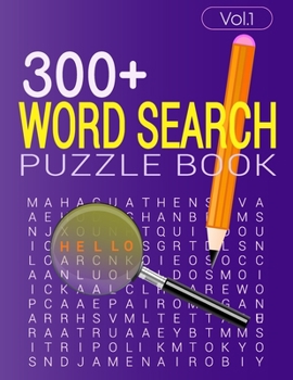 Paperback 300+ WORD SEARCH PUZZLE BOOK (Vol.1): Word search book with solution Book