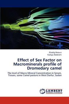 Paperback Effect of Sex Factor on Macrominerals profile of Dromedary camel Book