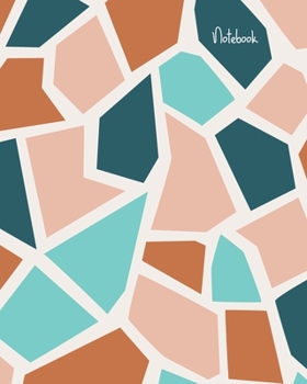Notebook: College Ruled Composition Notebook : Funky & Earthy Mosaic Design : Paperback Cover