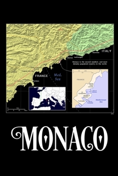 Paperback Monaco: Map of Monaco Notebook Book