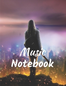 Music Notebook: Blank Sheet Piano Music Notebook Kids: 110 Pages of Wide Staff Paper (8.5x11), perfect for Songwriting, Theory, Composition and Learning