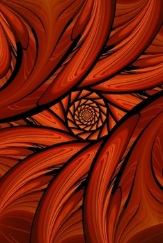 Paperback Words On A Whim: A Daily Journal: Blood Orange Spiral Fractal Book