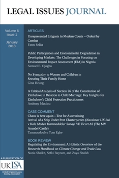 Paperback Legal Issues Journal 6(1) Book