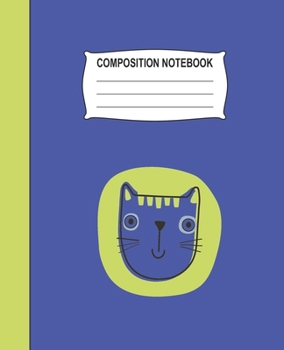 Paperback Composition Notebook: Purple Wide Ruled Notebook With A Cute Baby Cat Book