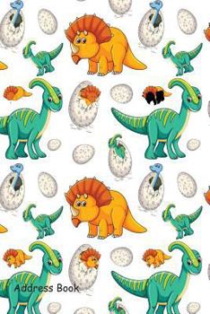 Paperback Address Book: Include Alphabetical Index with Cute Dinosaur Seamless Cover Book