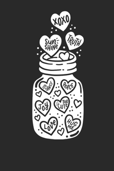 Notebook: Hearts Valentines Day 6x9 Dot Grid 120 Pages