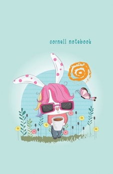 Cornell Notebook: Notes Taking System for High School Adult Student with College Ruled Lines Composition with Cute-Rainbow-Bunny Theme