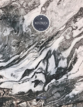 ZMUDACE Notizbuch Kariert: in DIN A4 Softcover - "ZK033 schwarz grauer Marmor" -156 leere karierte Seiten mit pers�nlichem Register + Seitenzahlen - Matheheft, Rechenheft, Schulheft, Ingenieurwissensc