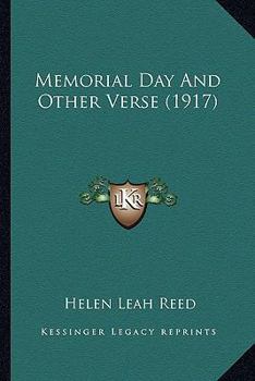 Paperback Memorial Day And Other Verse (1917) Book