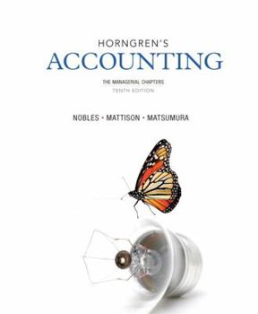 Paperback Horngren's Accounting, the Managerial Chapters Book