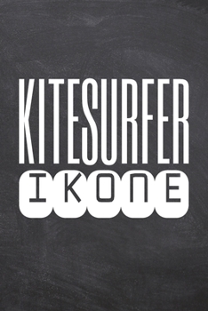 Kitesurfer Ikone: Kitesurfer Punktraster Notizbuch, Notizheft oder Schreibheft | 110  Seiten | Büro Equipment & Zubehör | Lustiges Geschenk zu Weihnachten oder Geburtstag