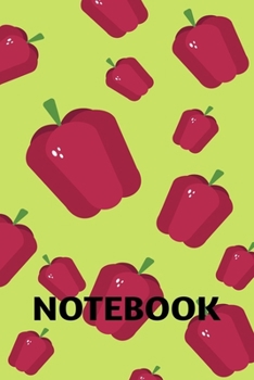 Paperback Notebook: pepper notebook 120 white paper lined for writing - Black Math, kitchen, Science Exercise BookFor Students, recipes , Book