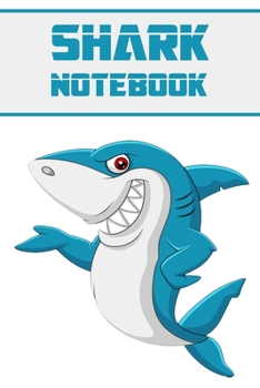 Paperback shark notebook: Blank Lined Gift notebook For shark Book