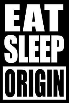 Paperback Eat Sleep Origin Gift Notebook for a Genealogist, Blank Lined Journal: Medium Spacing Between Lines Book