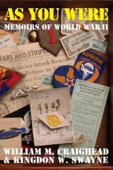 Hardcover As You Were: Memoirs of World War II Book