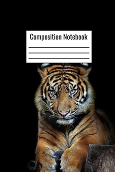 Paperback Composition Notebook: Lion Wide Ruled Notebook For Kids Teens Adults Men Women To Write Down Day To Day Notes Book