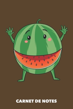 Carnet de Notes: Monstre de pastèque A5 ligné - 120 pages pour les gens à la mode (brun) (French Edition)