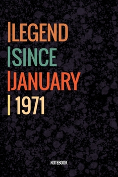 Legend Since January 1971 Notebook: Vintage Lined Notebook / Journal Diary Gift, 120 Pages, 6x9, Soft Cover, Matte Finish For People Born In January 1971