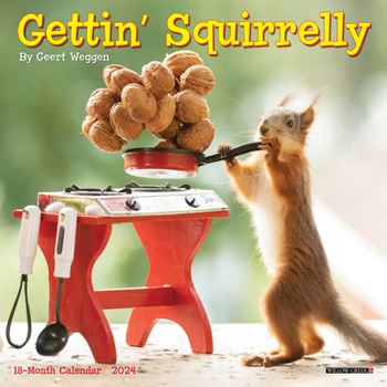 Calendar Gettin' Squirrelly 2024 7 X 7 Mini Wall Calendar Book