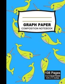 Graph Paper Composition Notebook: Beautiful 8.5 x 11 inch Quad Ruled 5 x 5 square grid journal five squares per inch graphing paper, (Notebooks for ... Notebook  (Office & School Essentials)