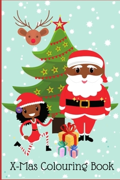 Paperback X-Mas Colouring Book: Black Santa, Black angels, Curly hair angels Book