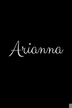 Paperback Arianna: notebook with the name on the cover, elegant, discreet, official notebook for notes Book