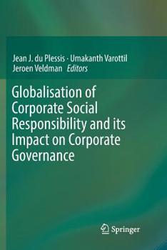 Paperback Globalisation of Corporate Social Responsibility and Its Impact on Corporate Governance Book