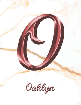 Oaklyn: 1 Year Weekly Planner with Note Pages (12 Months) | White Marble Rose Gold Pink Effect Letter O | 2020 - 2021 | Week Planning | Monthly ... | Plan Each Day, Set Goals & Get Stuff Done