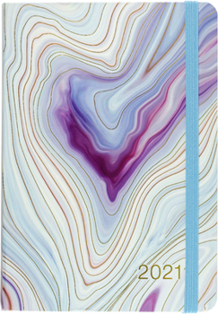 Hardcover 2021 Blue Agate Weekly Planner Book